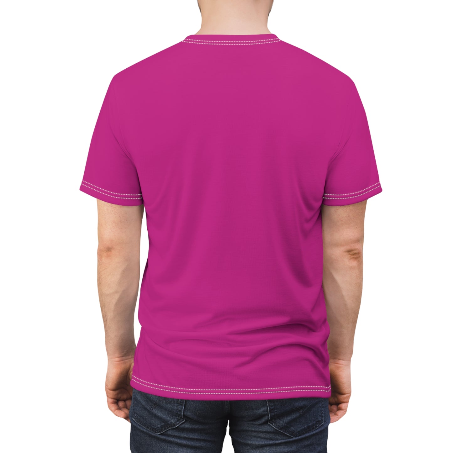 Unisex Cut & Sew Hummingbird Gaze Neat Pink Tee (AOP 1)