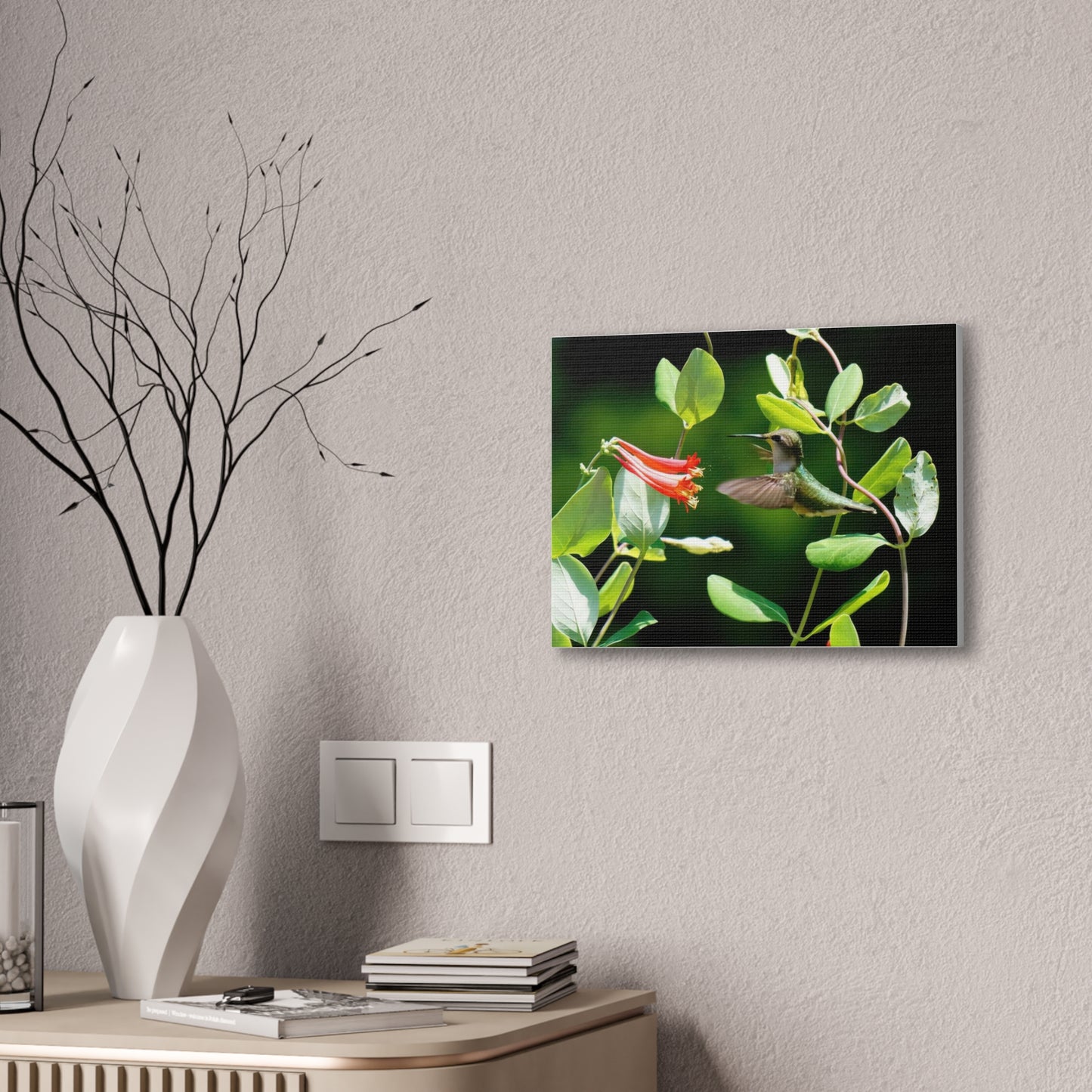 Pollen Breeze Hummingbird Canvas Stretched, 0.75"