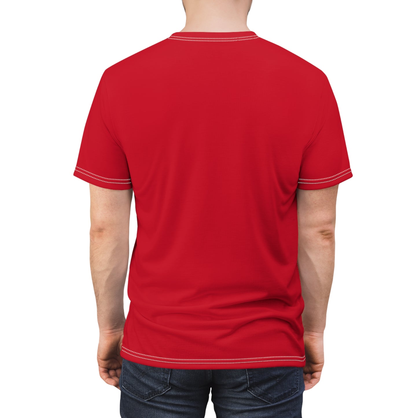 Unisex Cut & Sew Hummingbird Wings Up Red Tee (AOP 1)