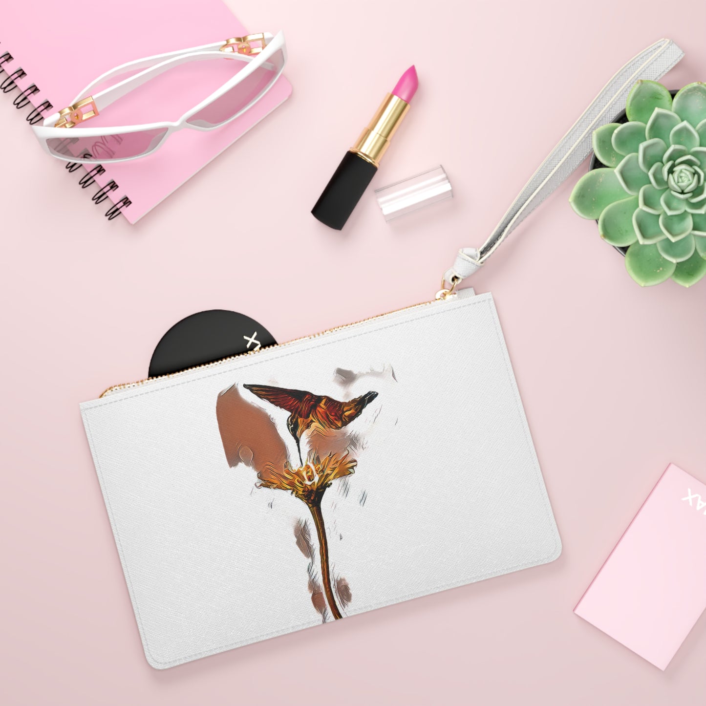Hummingbird Flame Clutch Bag