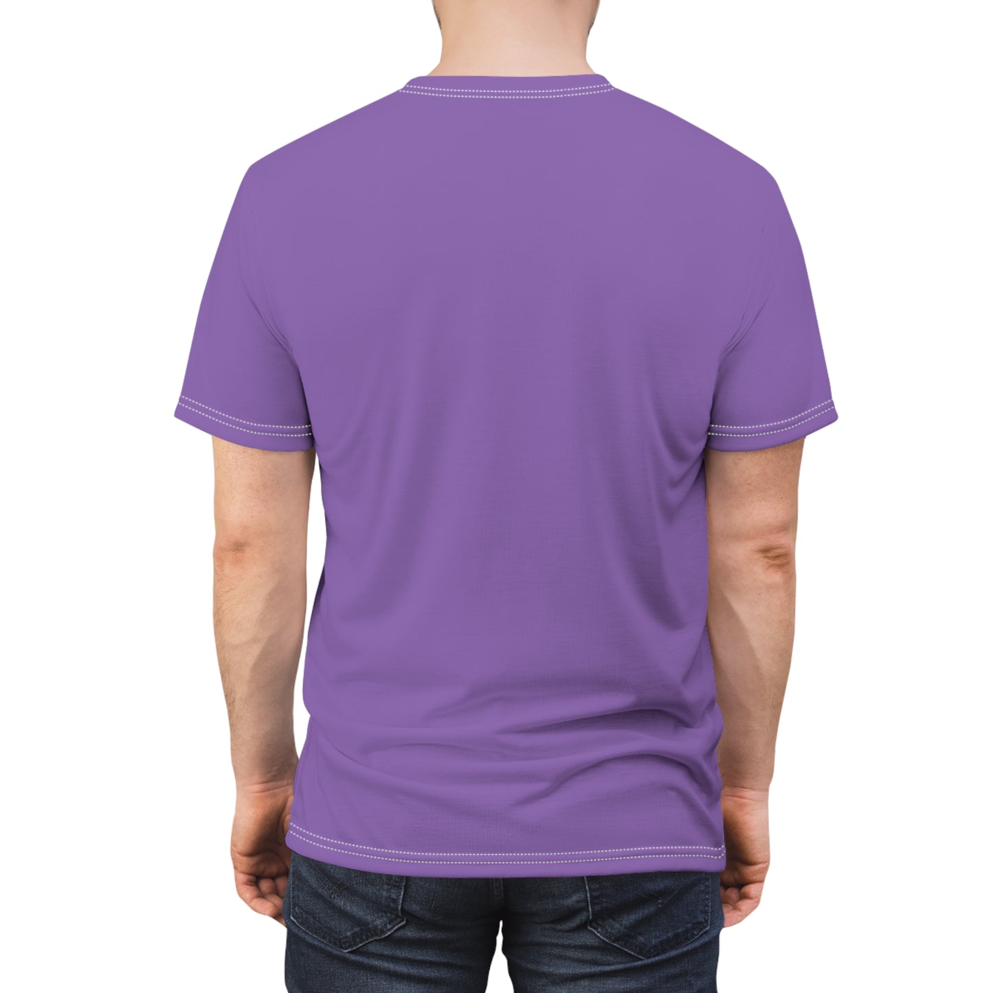Unisex Cut & Sew Hummingbird Landing Purple Tee (AOP 1)