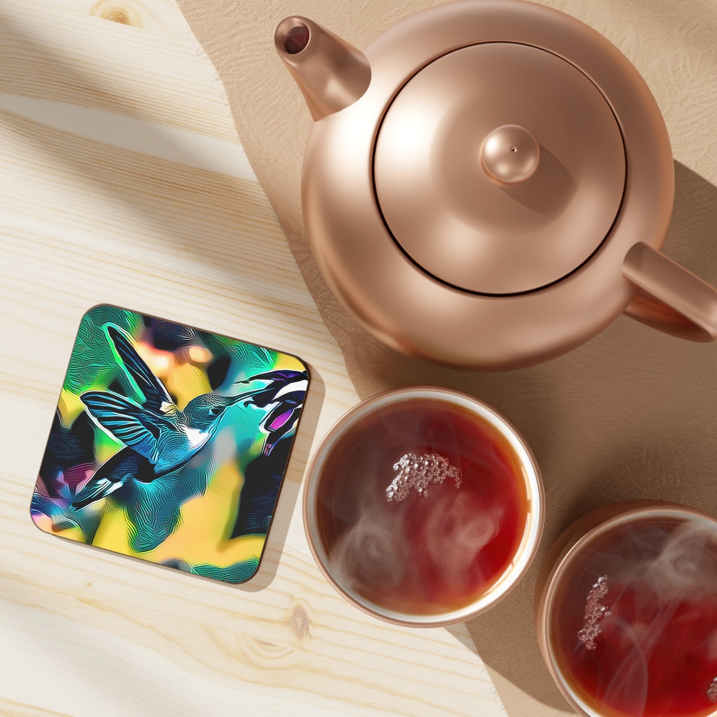 Hummingbird Wonder Hardboard Back Coaster