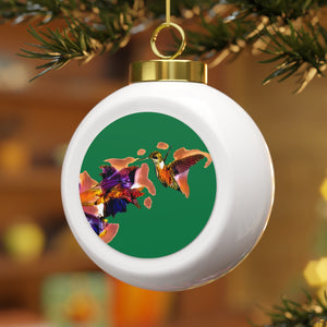 Hummingbird Violet Green Ball Ornament