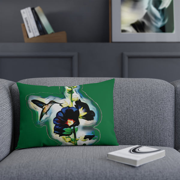 Hummingbird Standing Green Cushion