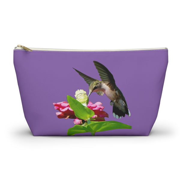 Hummingbird Wings Up Day Purple Accessory Pouch w T-bottom