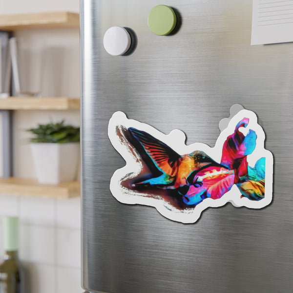 Hummingbird Landing Die-Cut Magnets