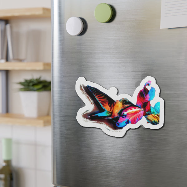 Hummingbird Landing Die-Cut Magnets