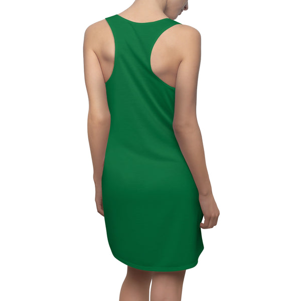 Hummingbird Lookout Green Women's Cut & Sew Racerback Dress (AOP)