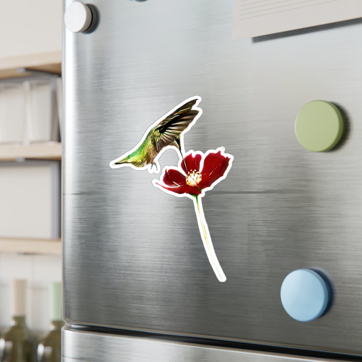 Hummingbird Wings Up Kiss-Cut Vinyl Decals