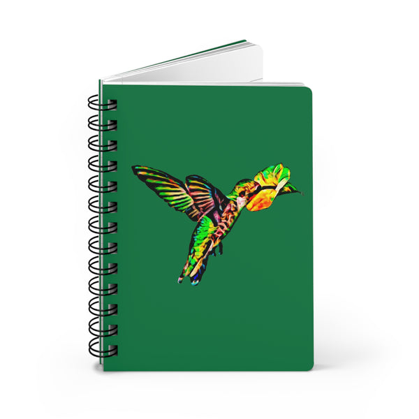 Hummingbird Emerald Sip Green Spiral Bound Journal