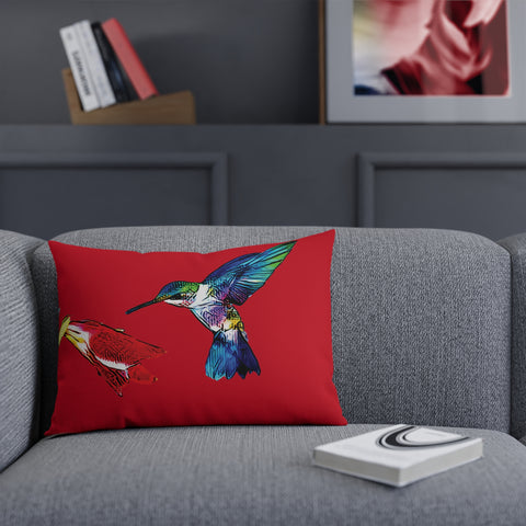 Hummingbird Sweet Red Cushion