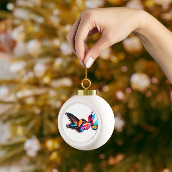 Hummingbird Landing Ball Ornament