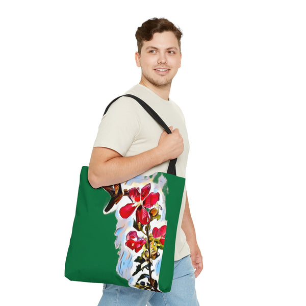 Hummingbird Red Rosa Green Tote Bag (AOP 1)