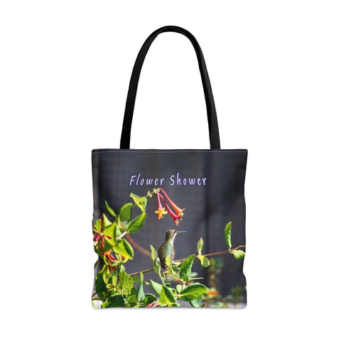 Flower Shower Hummingbird Tote