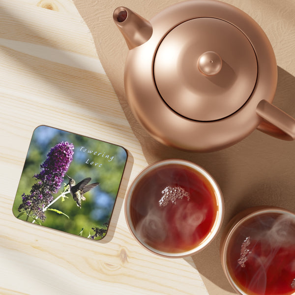 Towering Love Hummingbird Hardboard Back Coaster