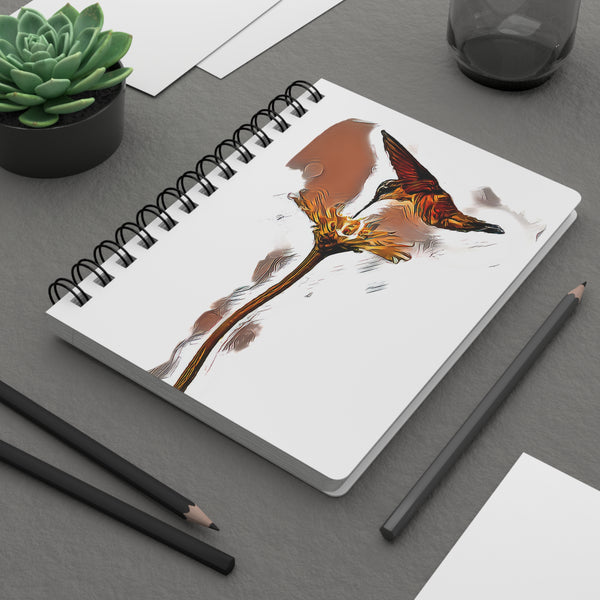 Hummingbird Flame Spiral Bound Journal