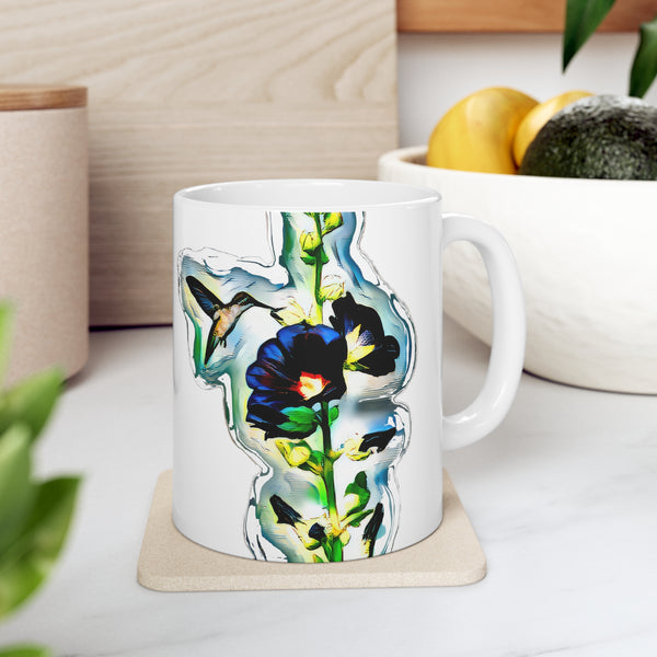 Hummingbird Standing Ceramic Mug 11oz