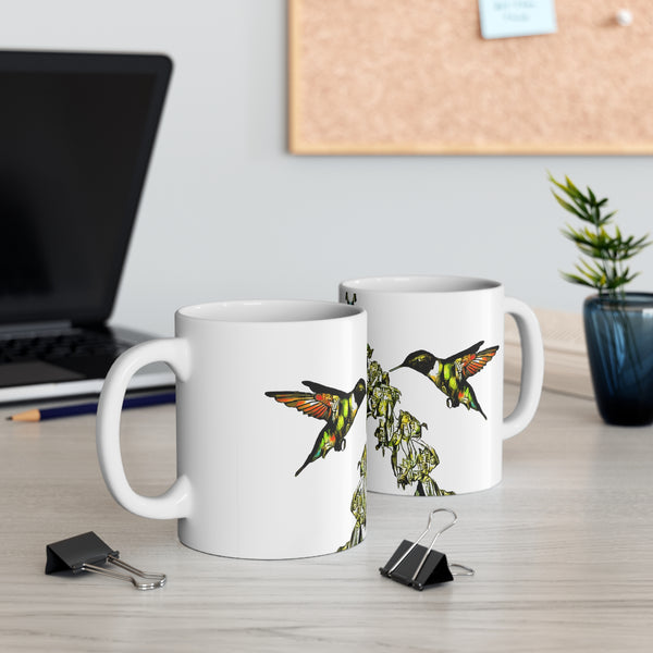 Hummingbird Stick Ceramic Mug 11oz