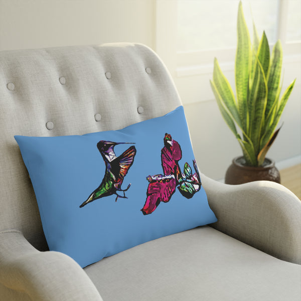 Hummingbird Bounce Light Blue Cushion