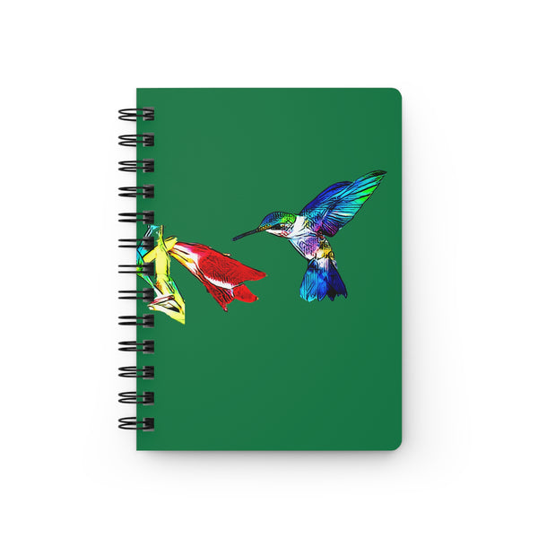 Hummingbird Sweet Green  Spiral Bound Journal