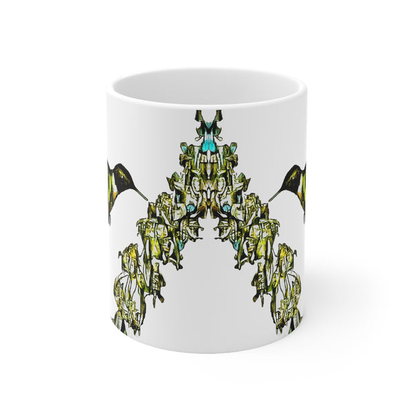 Hummingbird Stick Ceramic Mug 11oz