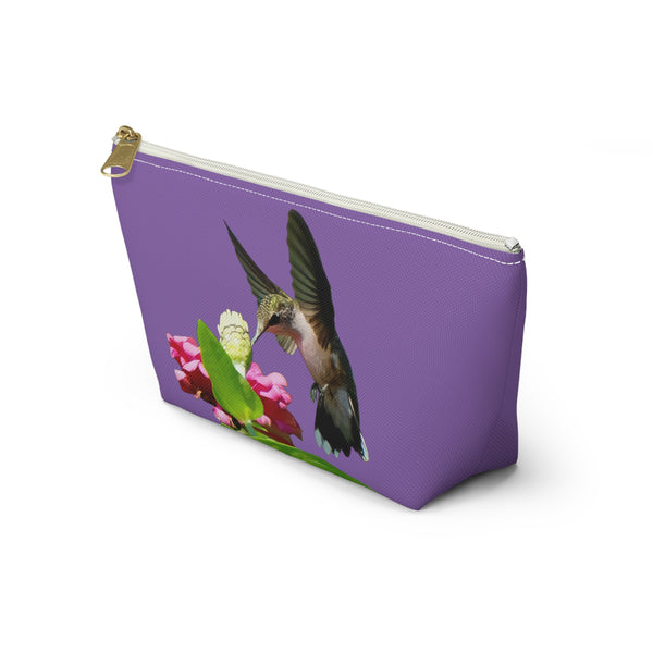 Hummingbird Wings Up Day Purple Accessory Pouch w T-bottom