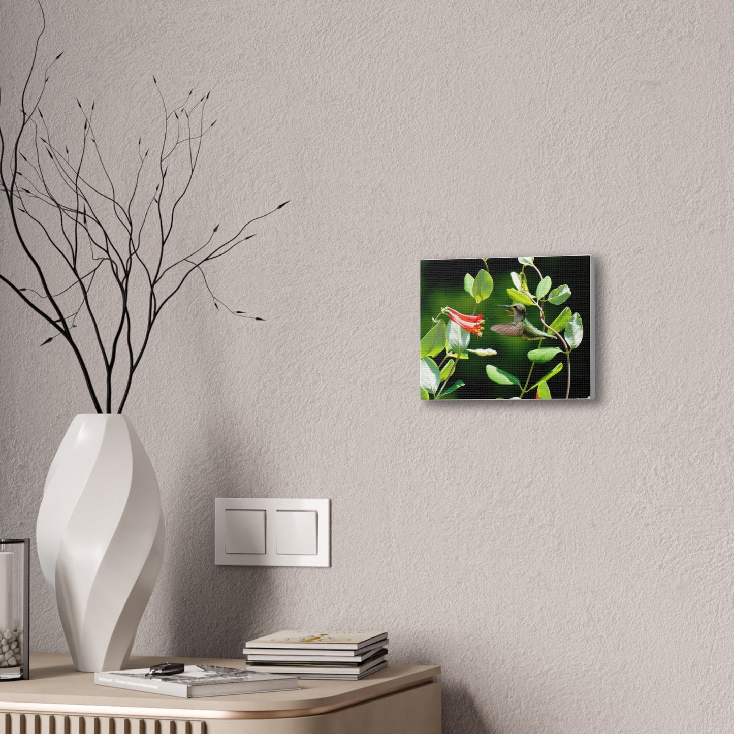 Pollen Breeze Hummingbird Canvas Stretched, 0.75"
