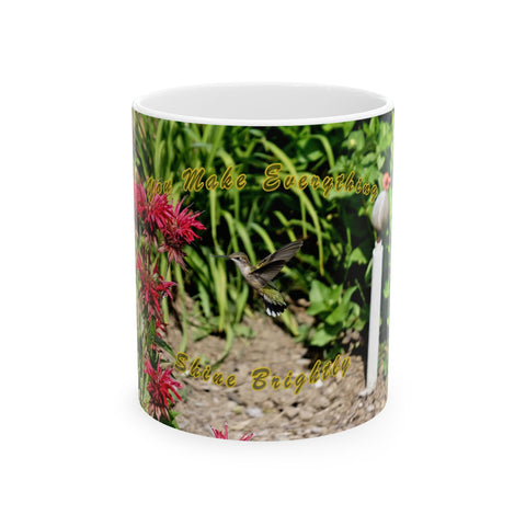 Shines Brightly Hummingbird Ceramic Mug 11oz