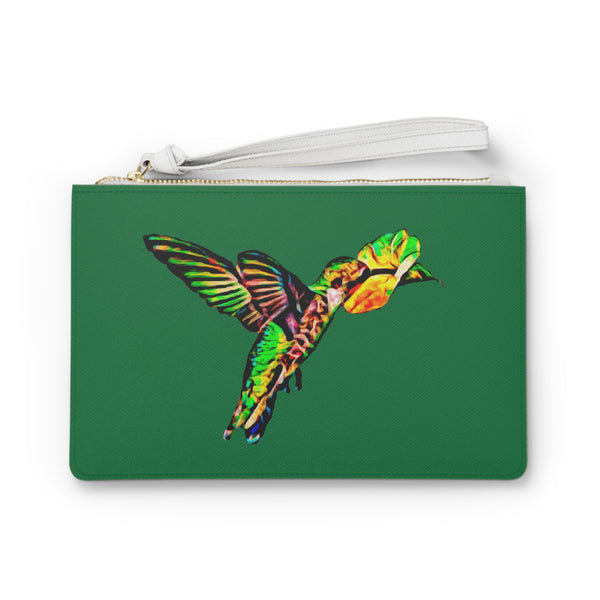 Hummingbird Emerald Sip Green Clutch Bag (2)