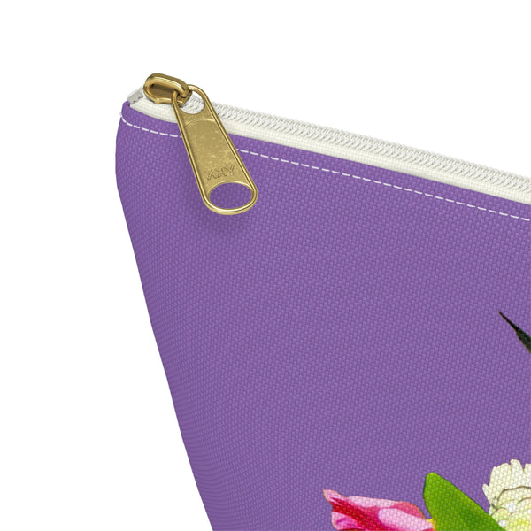 Hummingbird Wings Up Day Purple Accessory Pouch w T-bottom
