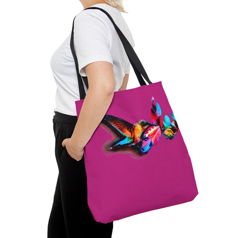 Hummingbird Landing Neat Pink Tote Bag (AOP 1)