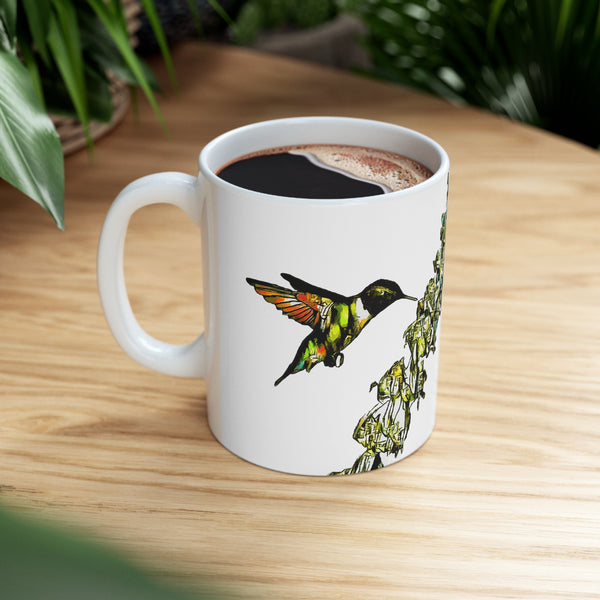 Hummingbird Stick Ceramic Mug 11oz