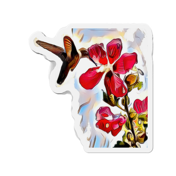 Hummingbird Red Rosa Alert Die-Cut Magnets