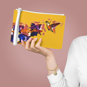 Hummingbird Violet Yellow Clutch Bag (2)