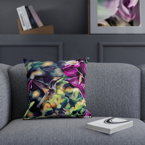 Hummingbird Purple Flyer Cushion