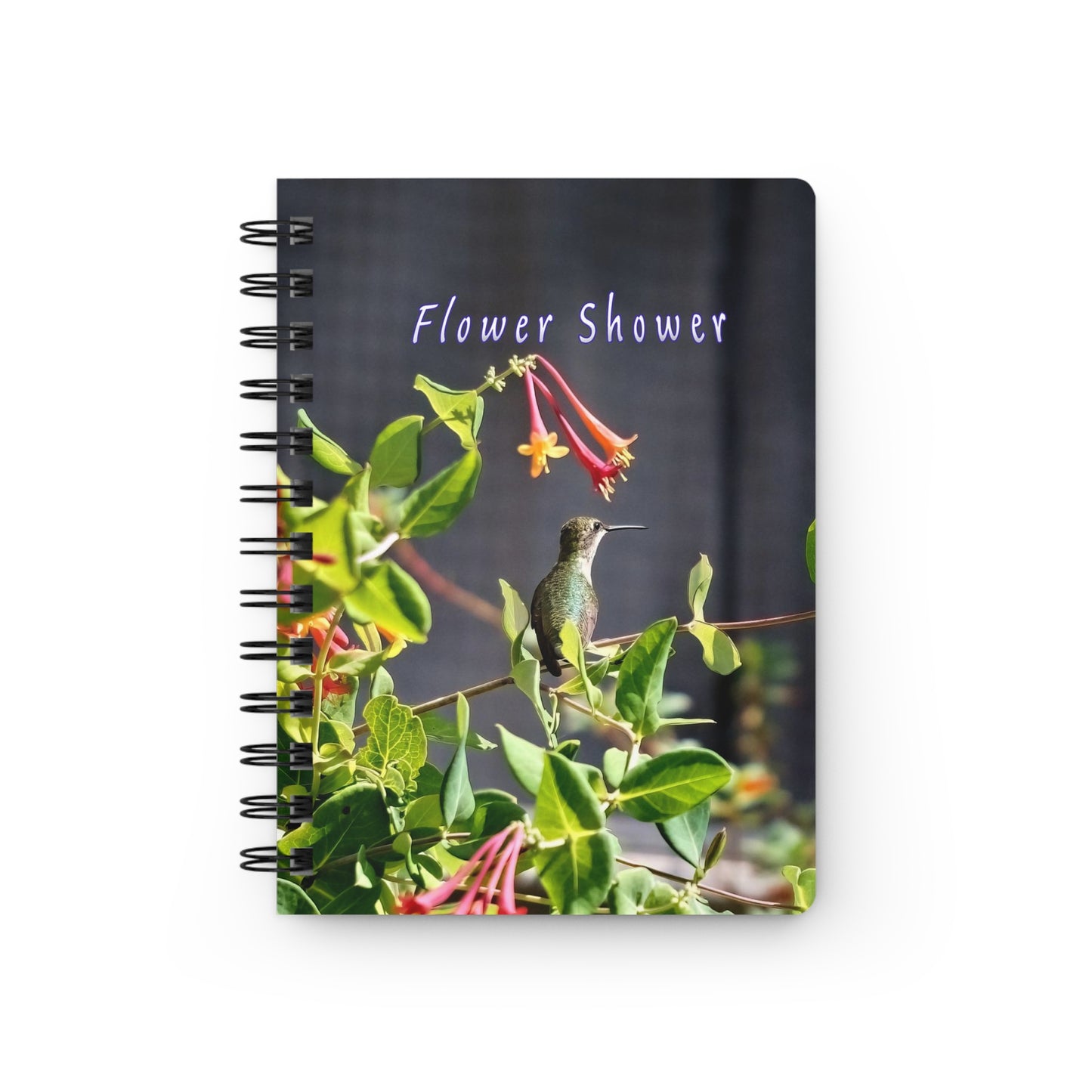 Flower Shower Hummingbird Spiral Bound Journal
