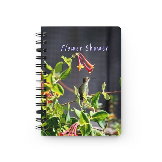 Flower Shower Hummingbird Spiral Bound Journal