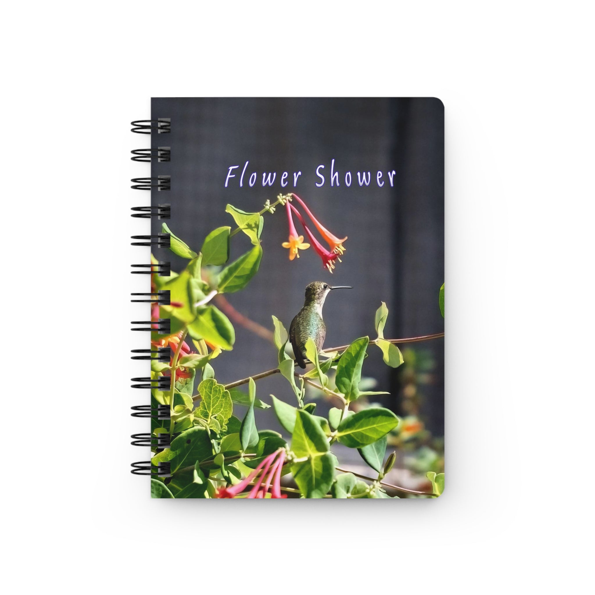 Flower Shower Hummingbird Spiral Bound Journal