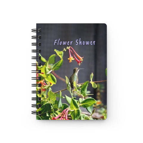 Flower Shower Hummingbird Spiral Bound Journal