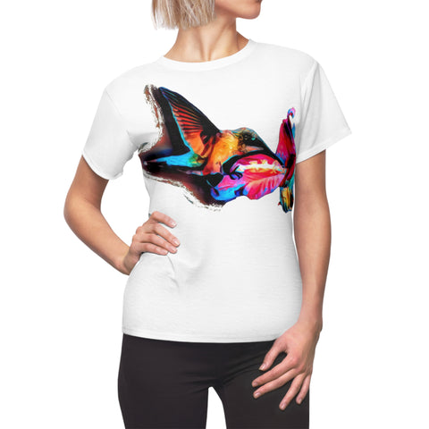 Women's Cut & Sew Hummingbird Landing Tee (AOP 1)