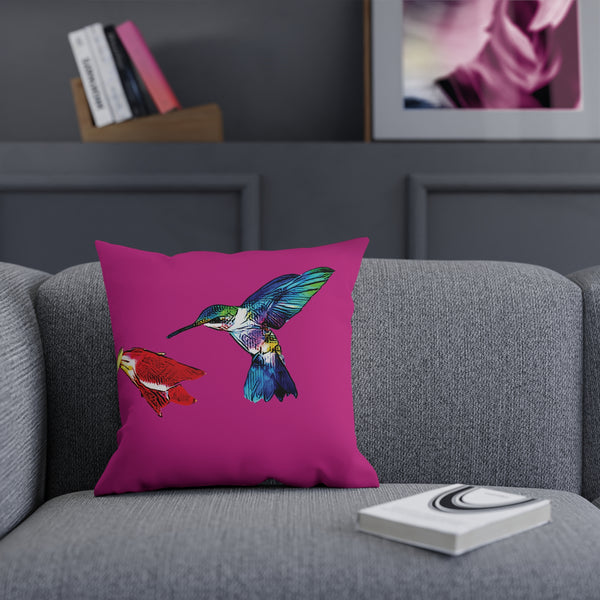 Hummingbird Sweet Neat Pink Cushion