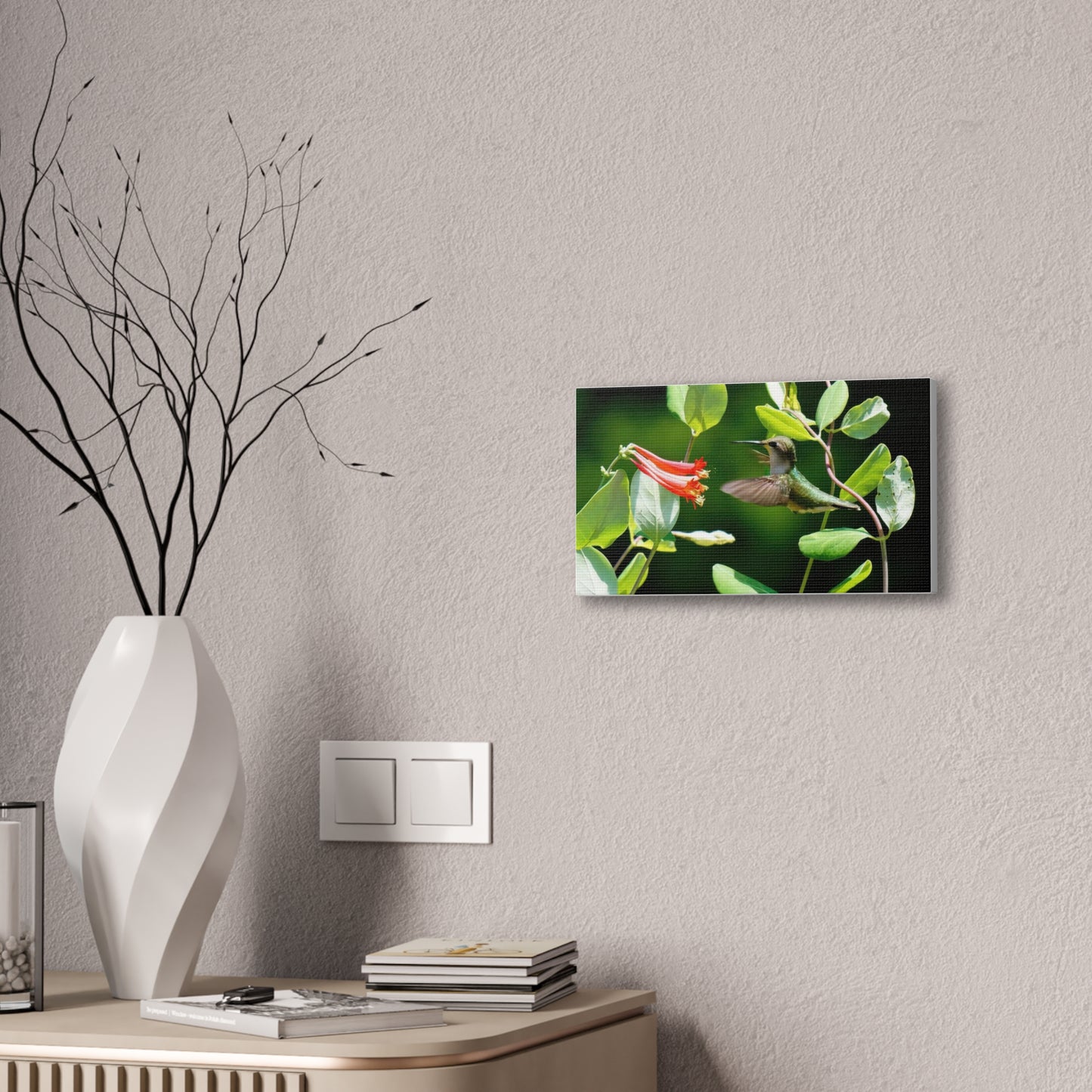 Pollen Breeze Hummingbird Canvas Stretched, 0.75"