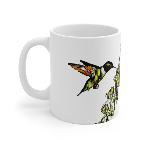 Hummingbird Stick Ceramic Mug 11oz