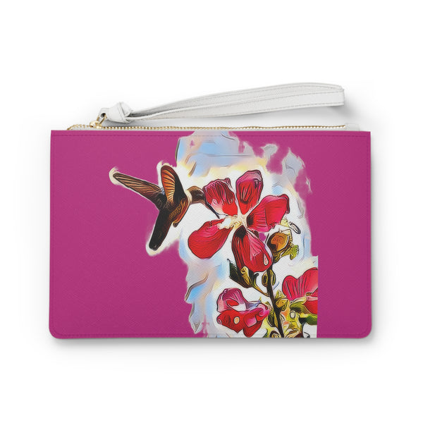 Hummingbird Red Rosa Neat Pink Clutch Bag (2)