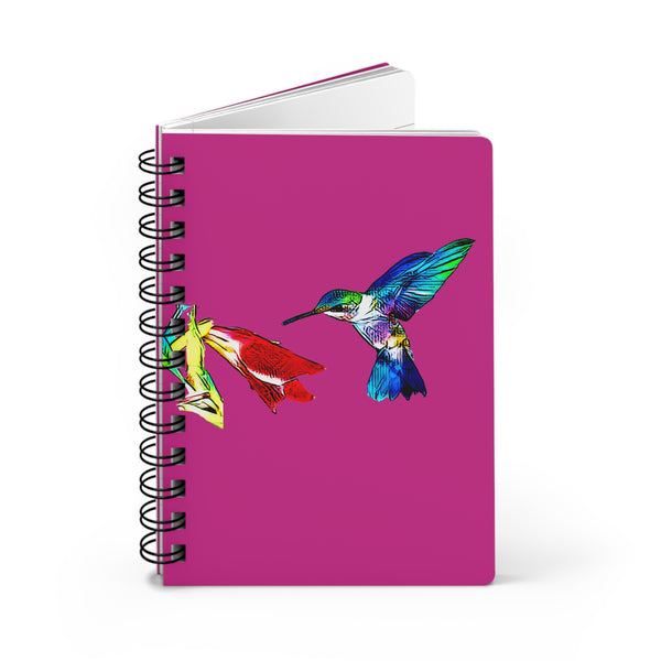 Hummingbird Sweet Neat Pink Spiral Bound Journal