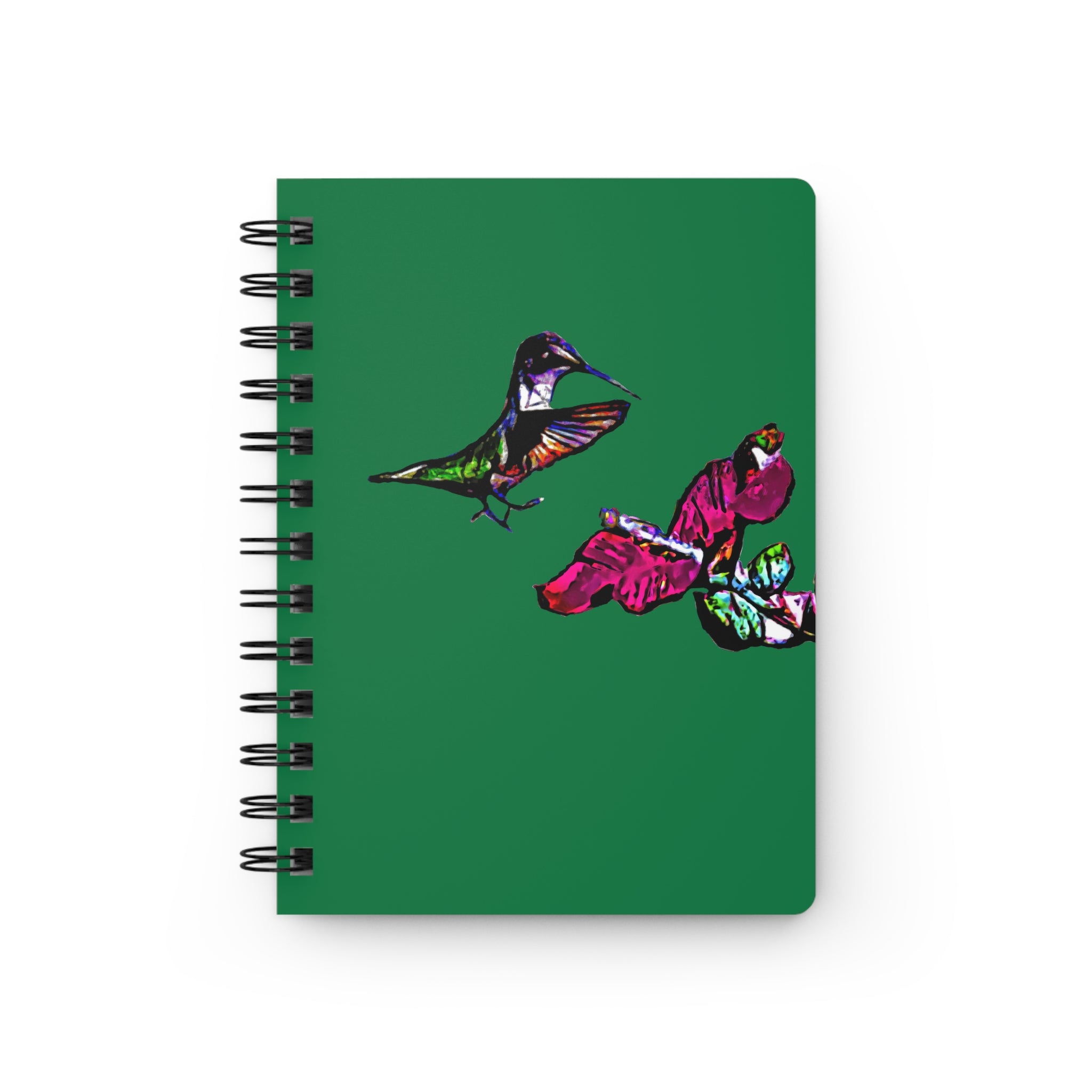 Hummingbird Bounce Green Spiral Bound Journal