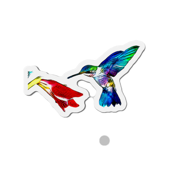 Hummingbird Stare Down Die-Cut Magnets