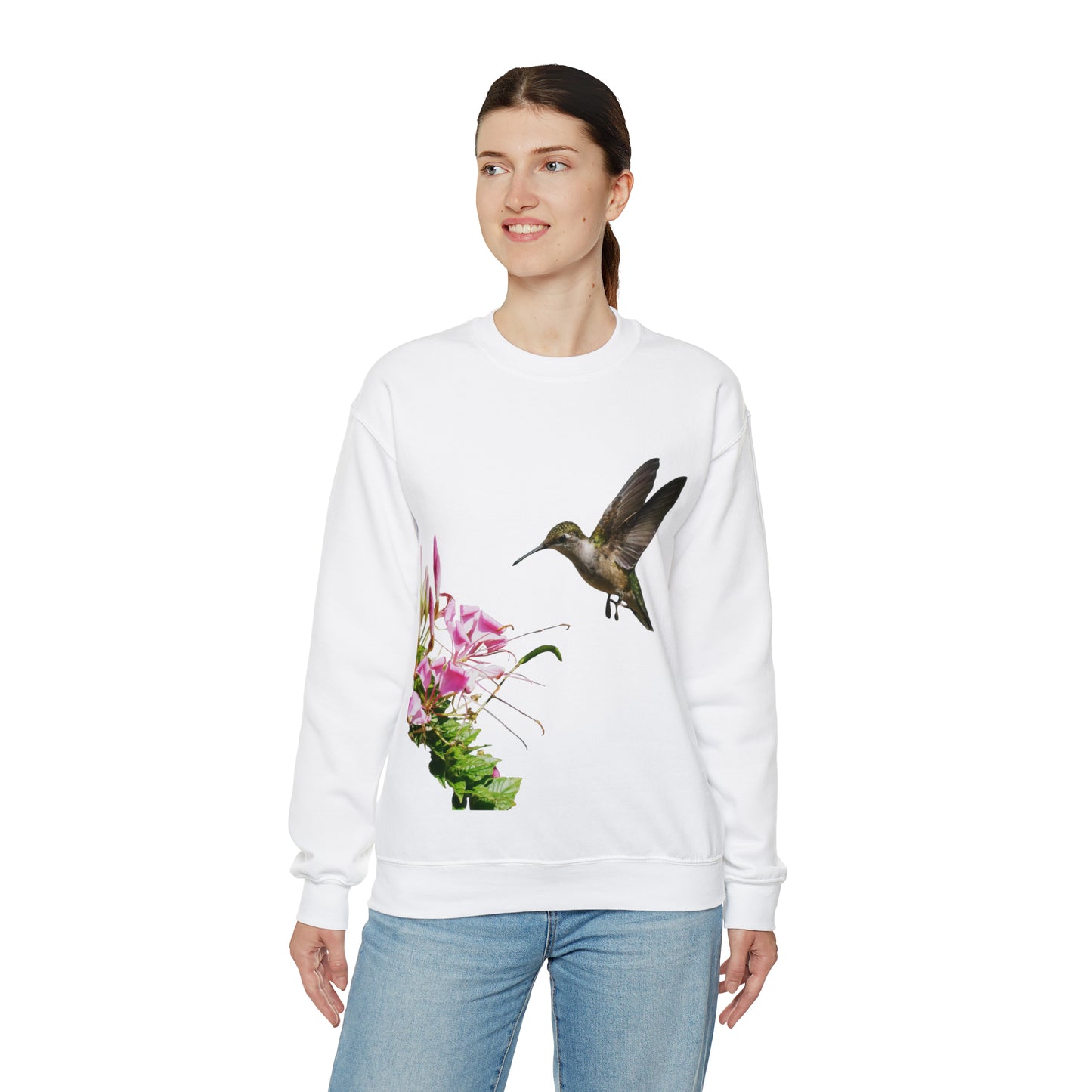 Hummingbird Frills Unisex Heavy Blend™ Crewneck Sweatshirt
