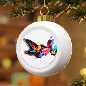 Hummingbird Landing Ball Ornament