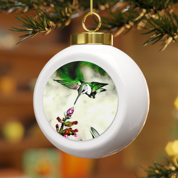 Hummingbird Emerald Ornament